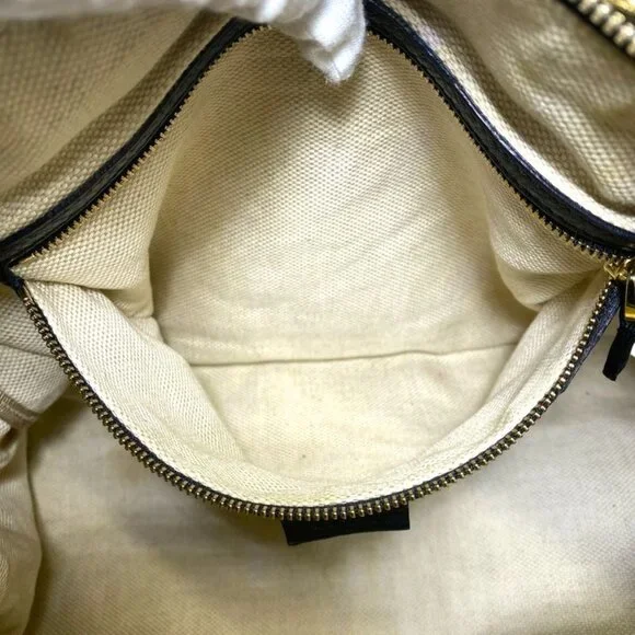 Gucci Soho Leather Mini Boston Bag Interlocking GG Logo Black - Picture 6 of 10